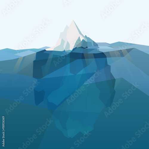 Iceberg polygonal background. 