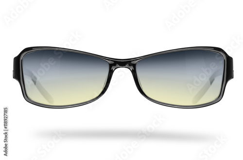 Sports elegant sunglasses isolated on white background