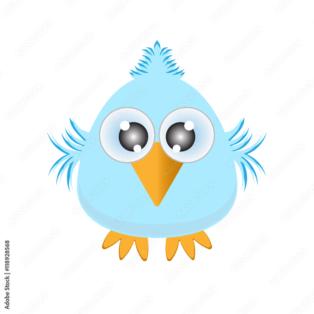 Fototapeta premium Happy Blue Bird cartoon