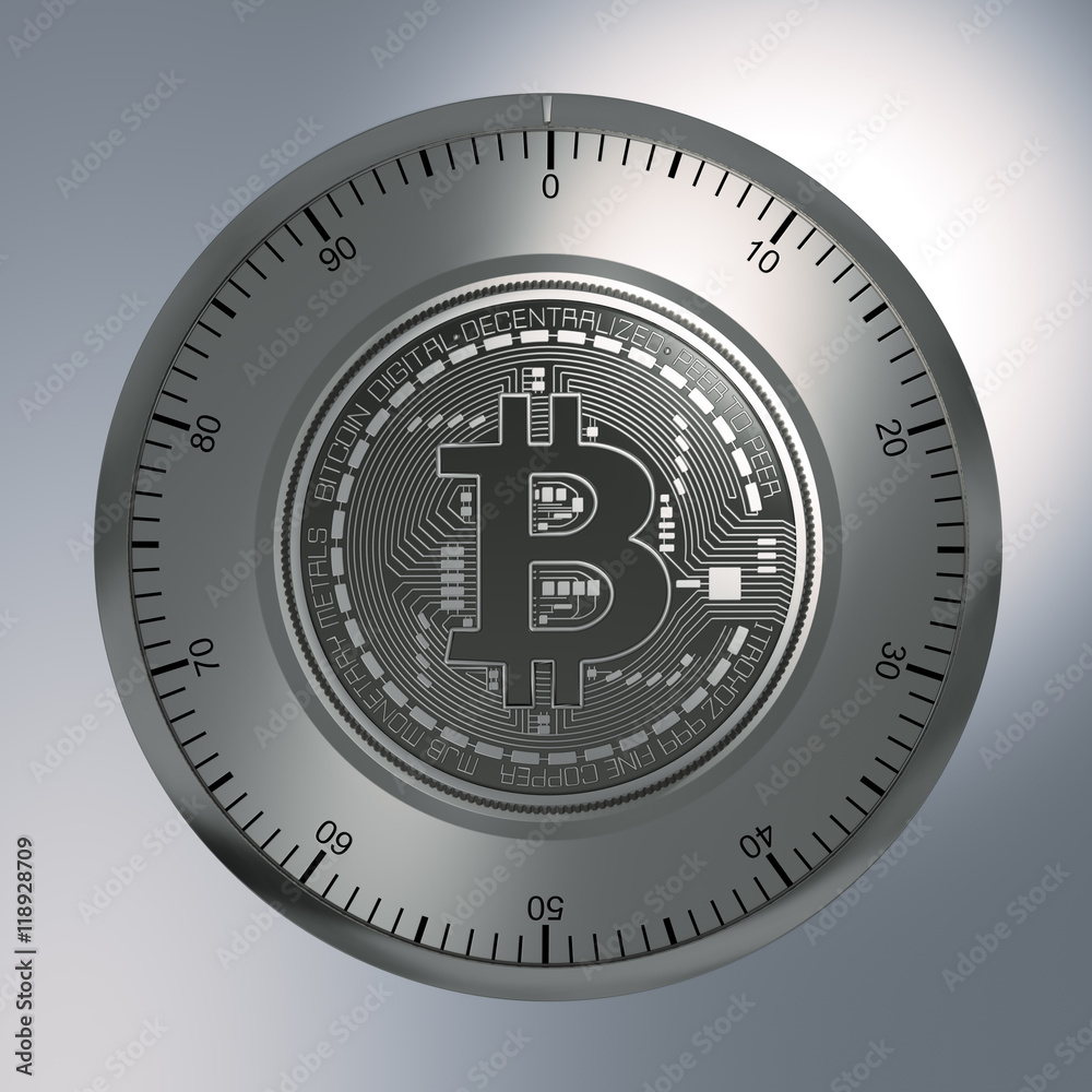 Concept Of Bitcoin Like A Security Lock Concept Of Bitcoin Like A Security Lock