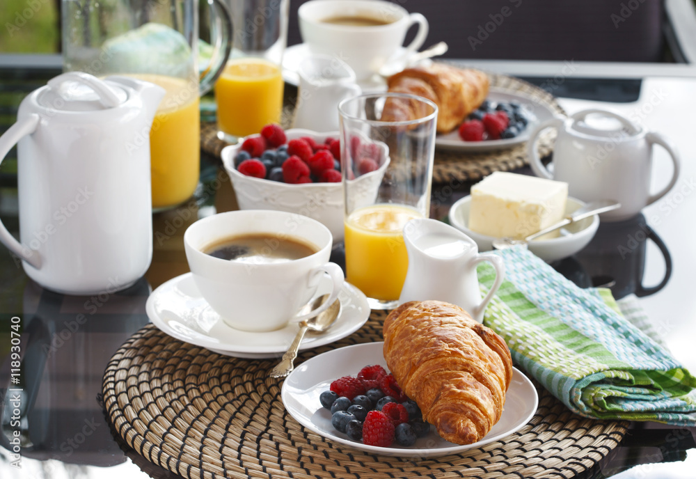 Breakfast on the open terrace