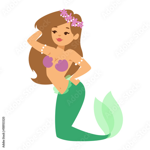 Mermaid nixie character vector