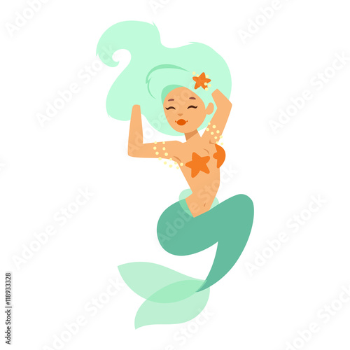 Mermaid nixie character vector
