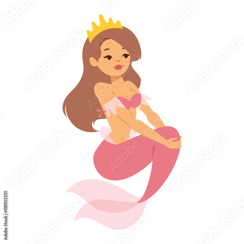 Mermaid nixie character vector