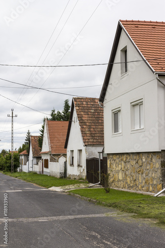 Fototapeta Naklejka Na Ścianę i Meble -  Village houses in Hungary