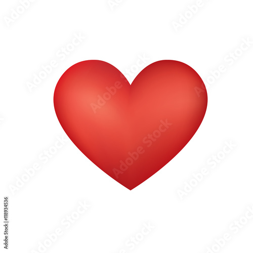 Red Valentine heart isolated over white background. Vector Free Download Red Valentine heart isolated over white background. Vector - GFXLoad