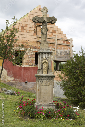 Village cross in Hungary