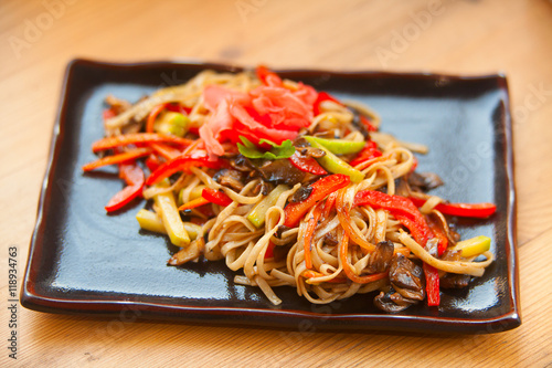 Japanese noodles with vegetables