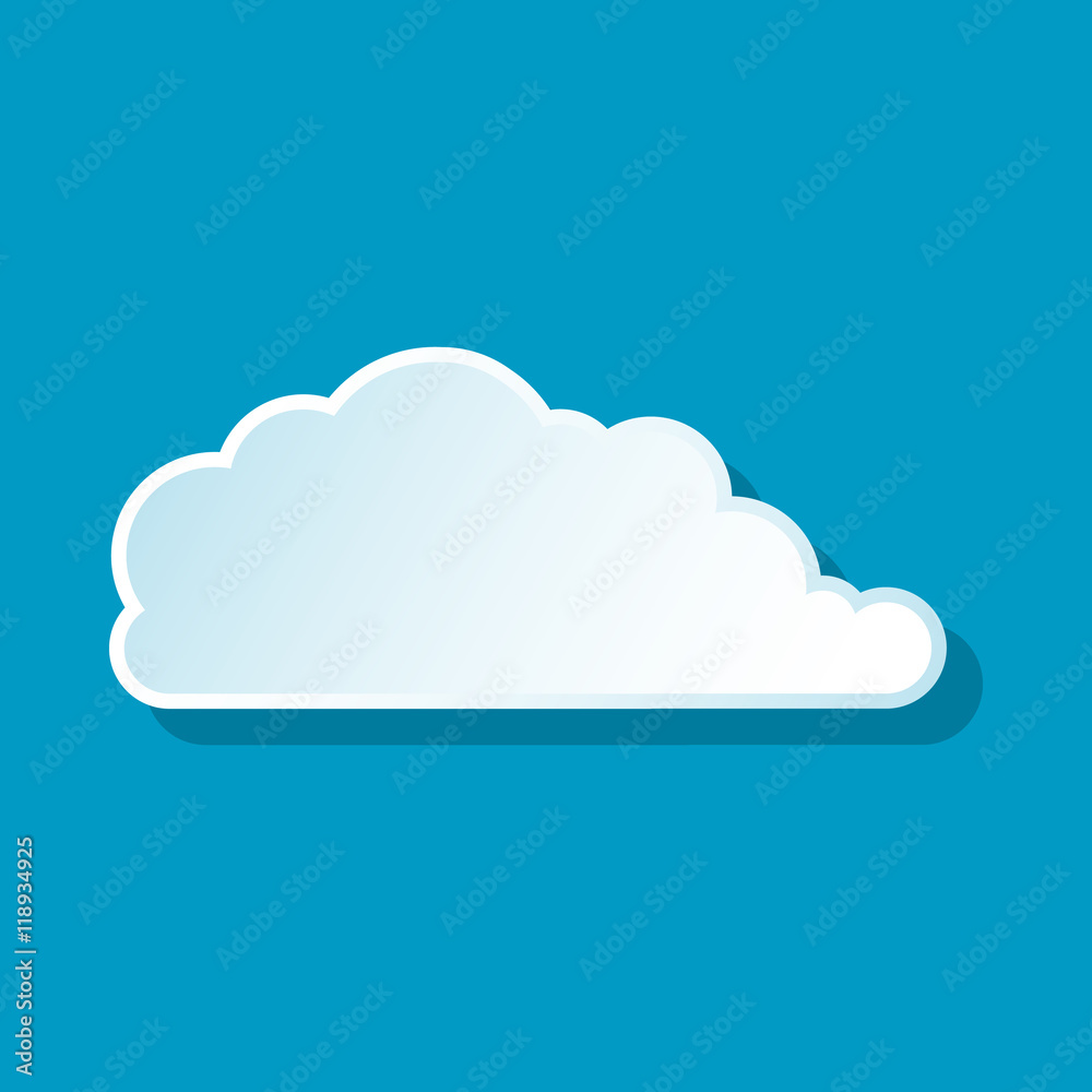 Rain cloud icon on blue background. Weather symbol Rain cloud icon on blue background. Weather symbol