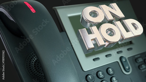 Fényképezés Telephone On Hold Waiting Bad Customer Service 3d Illustration