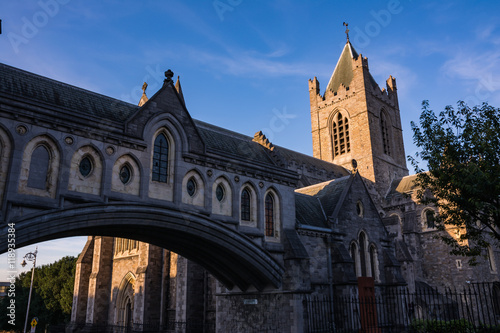 Canvas Print Daytime Sunset Christchurch Cathedral Dublin Ireland