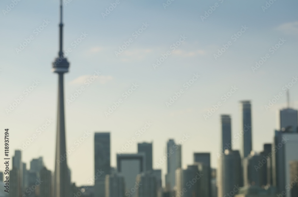 Fototapeta premium Defocused Toronto cityline