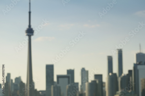 Defocused Toronto cityline