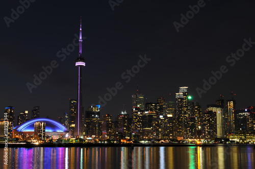 Photography Night view to Toronto downtown