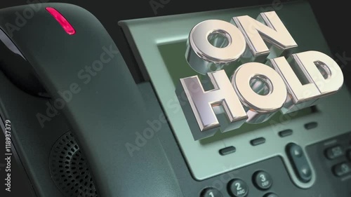 Telephone On Hold Waiting Bad Customer Service 3d Animation photo