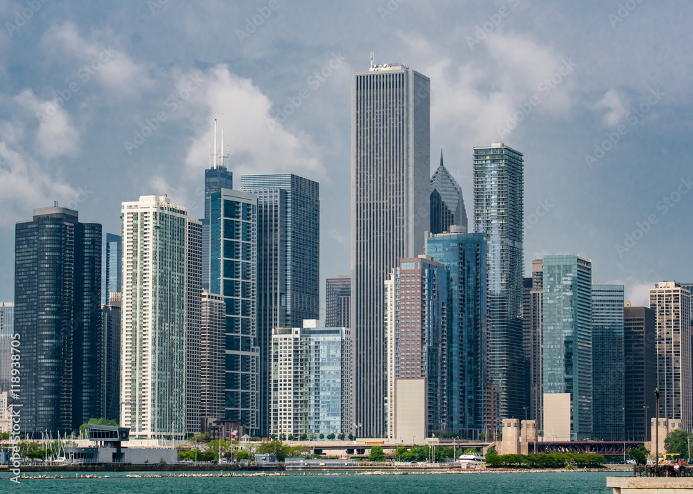 Fototapeta premium Chicago Skyline from Navy Pier