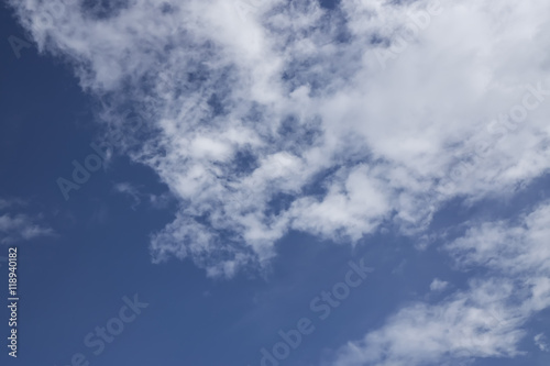 pattern, texture of white cloud and blue sky in bright day