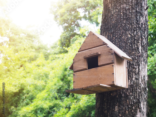 wooden bird house © pkanchana