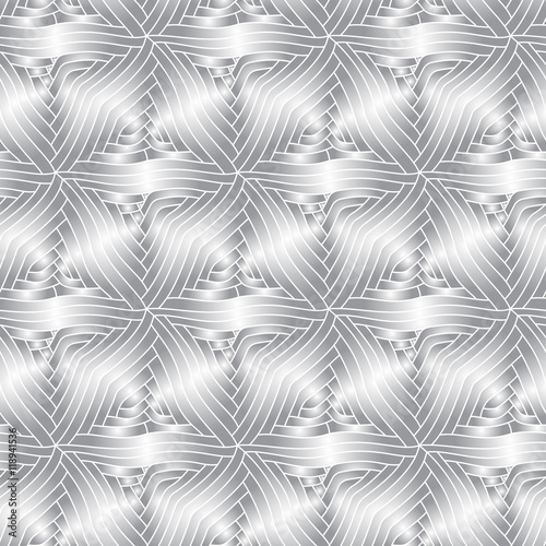 Vector monochrome decorative elements seamless pattern.