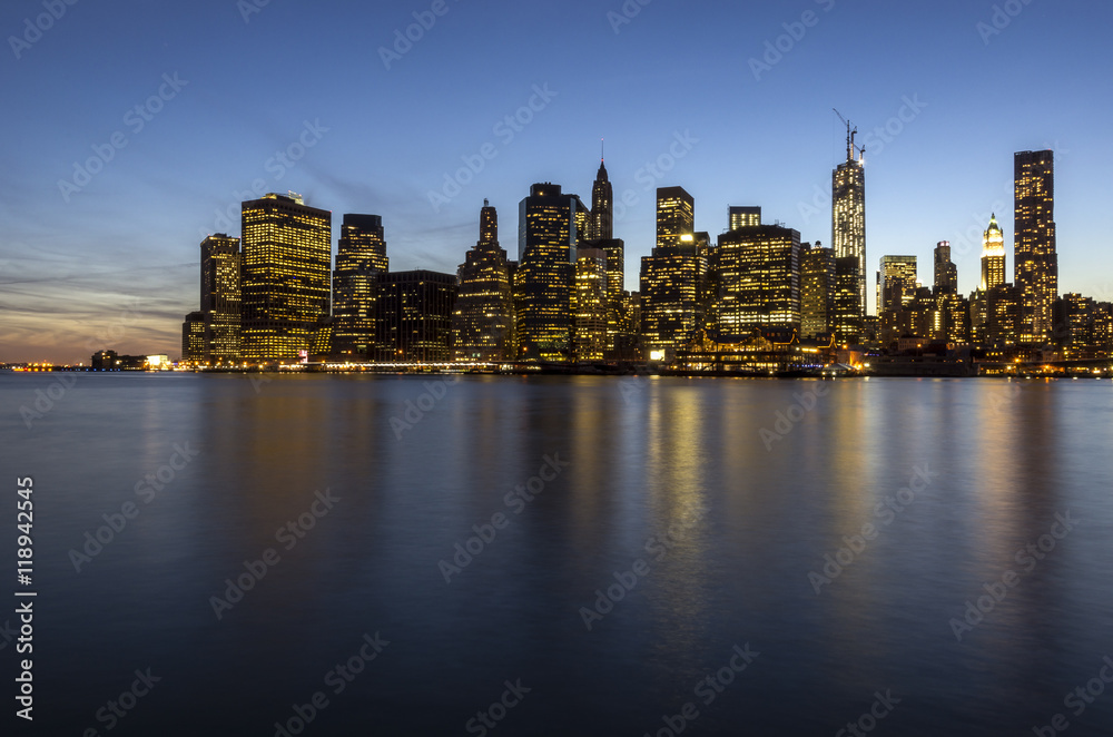 Naklejka premium New York skyline, Manhattan, USA