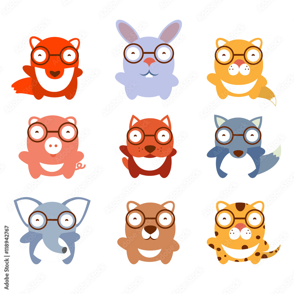 Fototapeta premium Cartoon Animal set