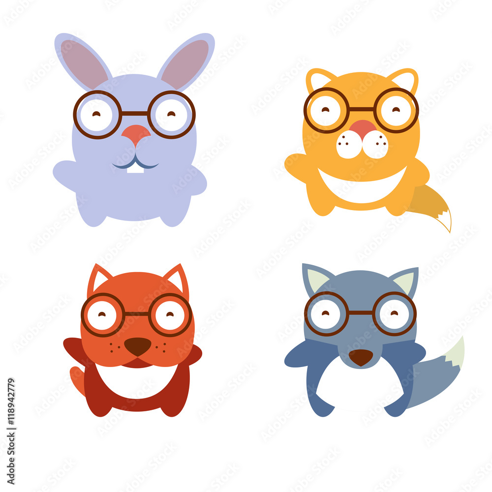 Cartoon Animal set Cartoon Animal set