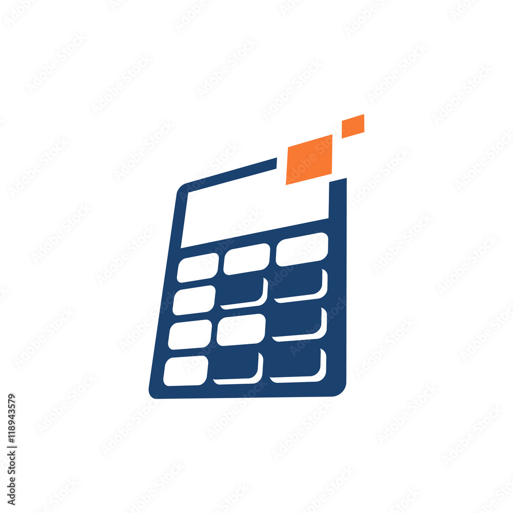 F Digital Calculator Logo Template F Digital Calculator Logo Template