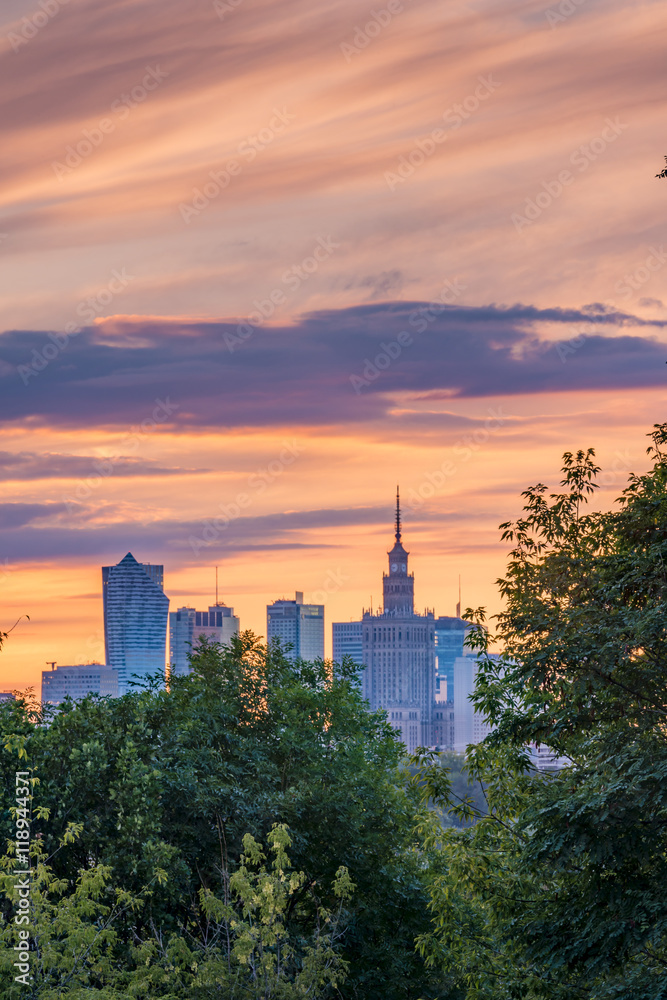 Fototapeta premium Panorama of Warsaw