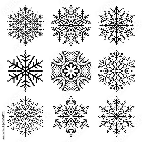 Set of Snowflakes