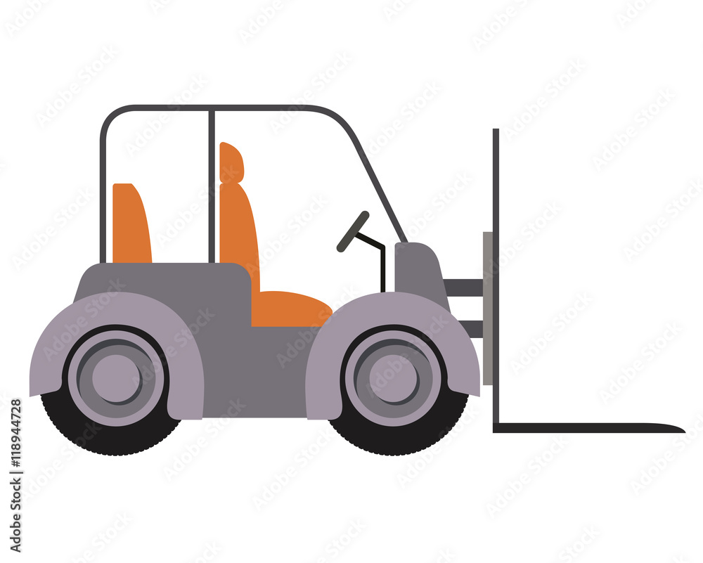 forklift delivery shipping logistics icon. Isolated and Flat design. Vector illustration forklift delivery shipping logistics icon. Isolated and Flat design. Vector illustration