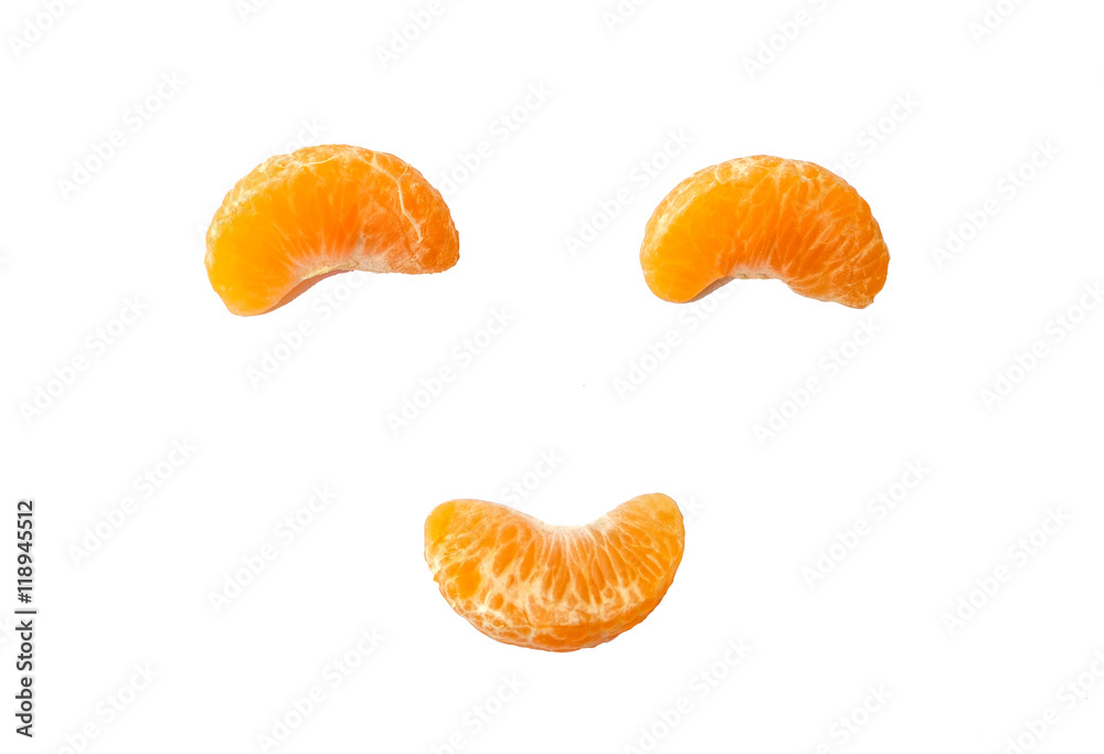 Orange fruit smiling