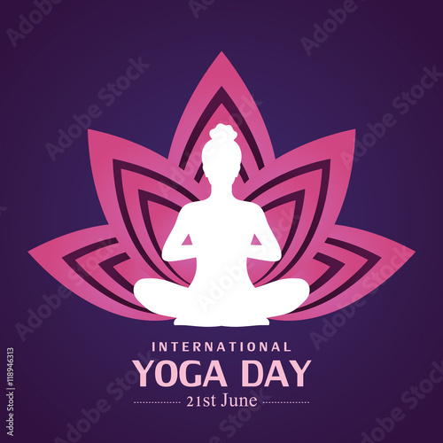 abstract yoga day background vector illustration