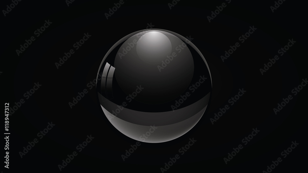 Black glossy ball Black glossy ball