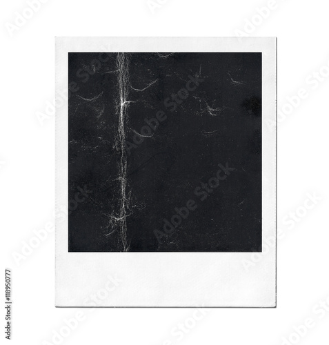 Old polaroid photo frame isolated on white background. Vintage photo frame. 90s style