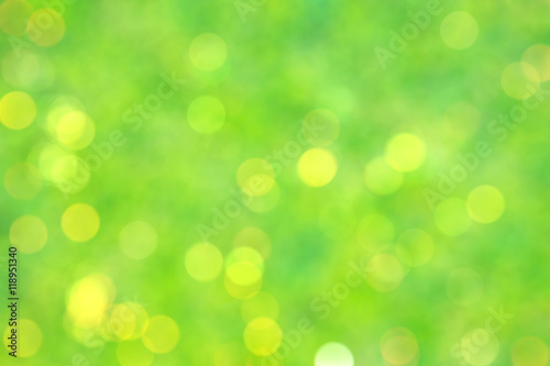 Green yellow bokeh soft background