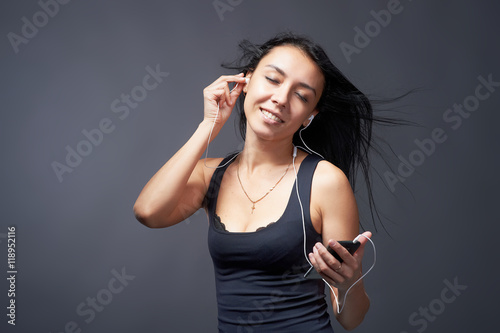 Portrait of a cheerful cute woman