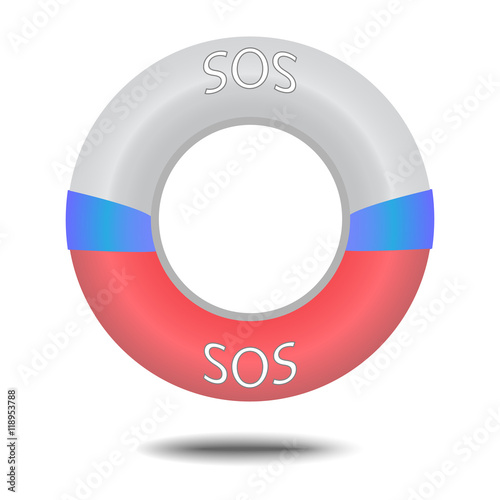 Vector tricolor lifebuoy