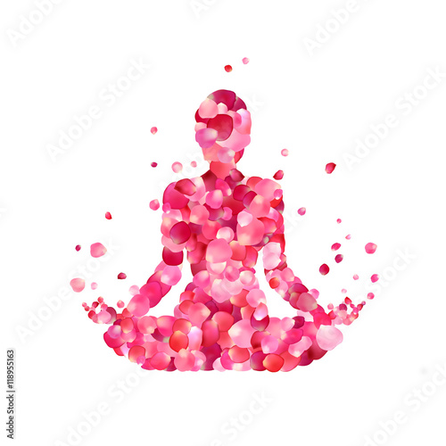 Yoga lotus pose silhouette