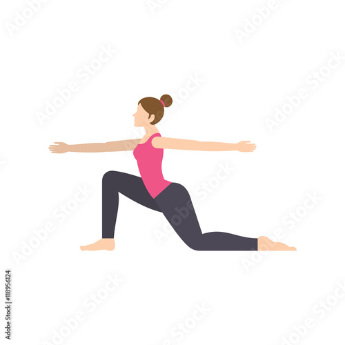 women yoga pose vector illustration.