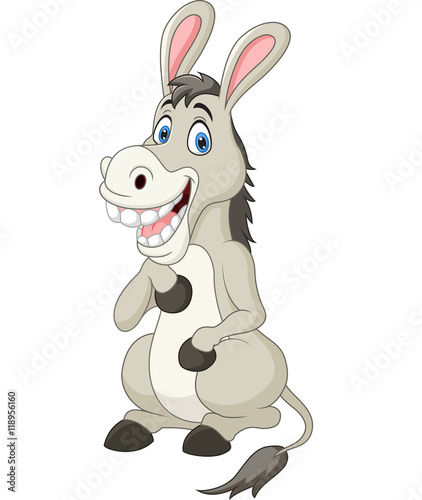 Cartoon funny donkey mascot