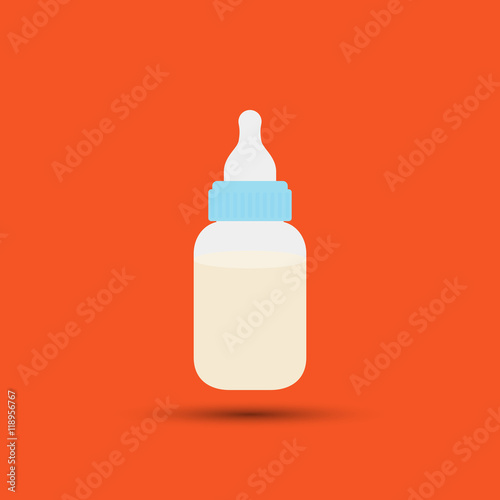 Baby milk bottle icon - Vector