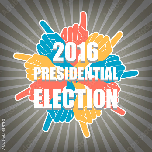 Election of the president of America 2016. Invitation to elections USA. Ready vector design. Honesty and the free choice of each. Vector EPS 10.