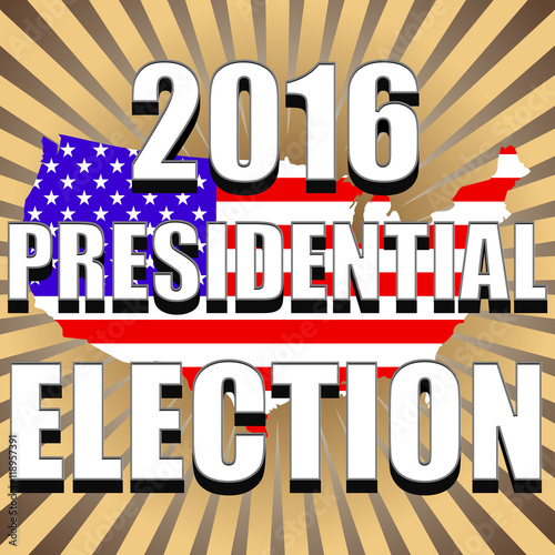 Election of the president of America 2016. Invitation to elections USA. Ready vector design. Honesty and the free choice of each. Vector EPS 10.