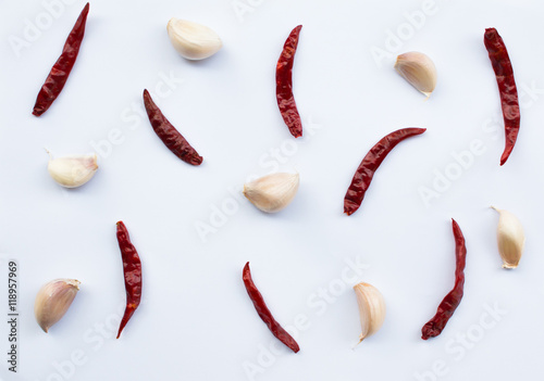 dried chili and garlic pattern