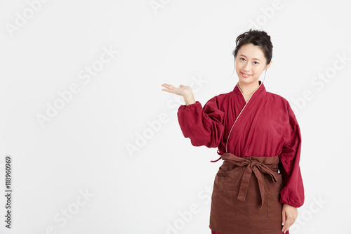 作務衣を着た女性 photo