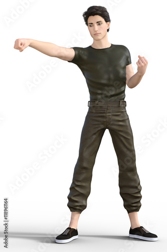 3d CG illustration of super hero male isolated on white