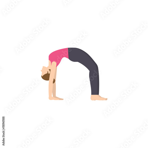 women yoga pose vector illustration.