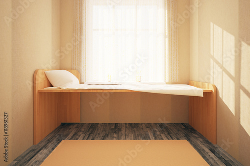Minimalistic bedroom interior