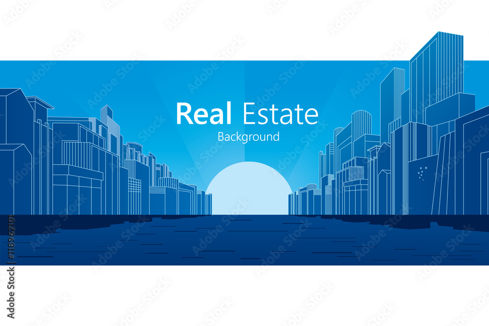 Real Estate background. Vector illustration Stock Vector | Adobe Stock