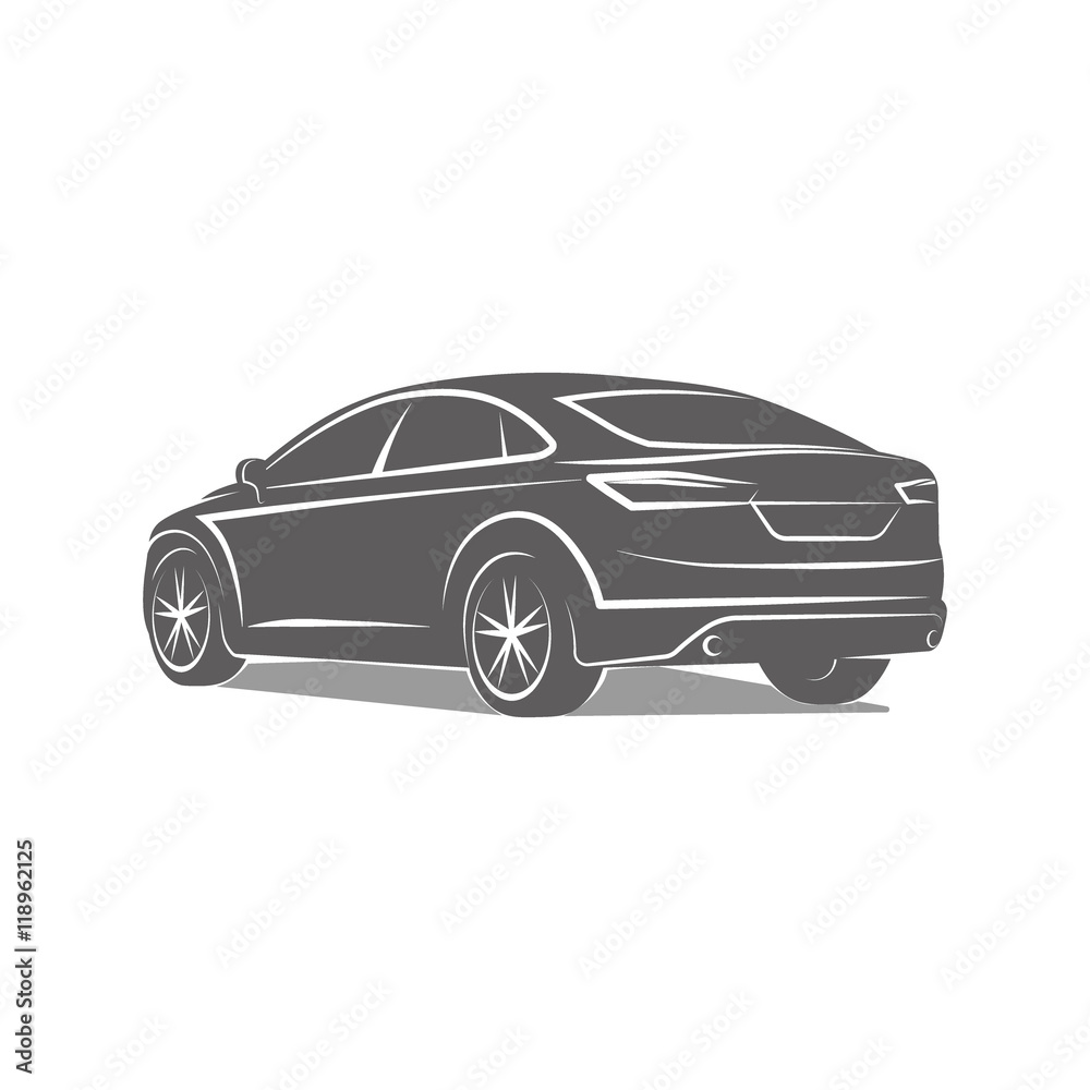 Car Logo icon silhouette Template Design Vector